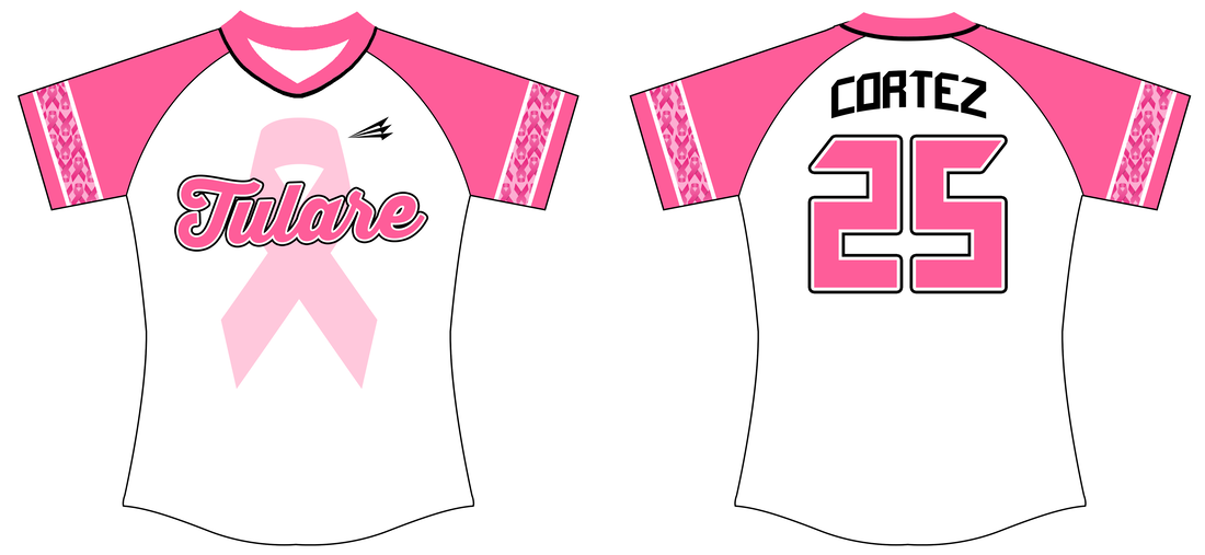 Tulare Lady Hawks Custom Breast Cancer Awareness Softball Jerseys - Custom Softball  Jerseys .com - The World's #1 Choice for Custom Softball Uniforms