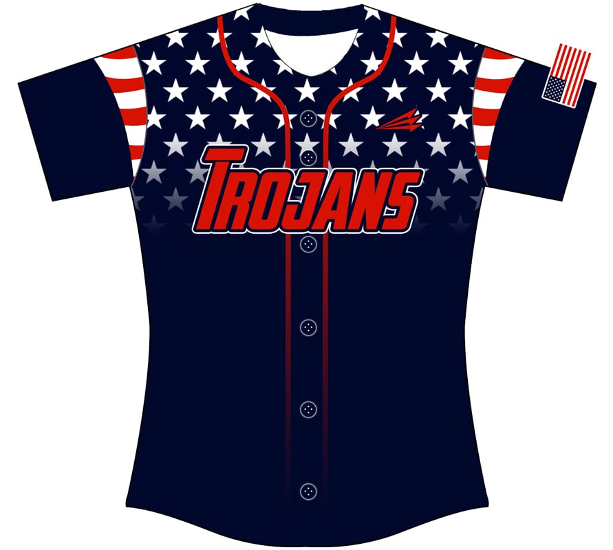 Our official school colors are red white and blue!! Here is the OFFICIAL softball  uniform